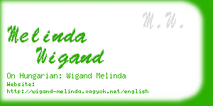 melinda wigand business card